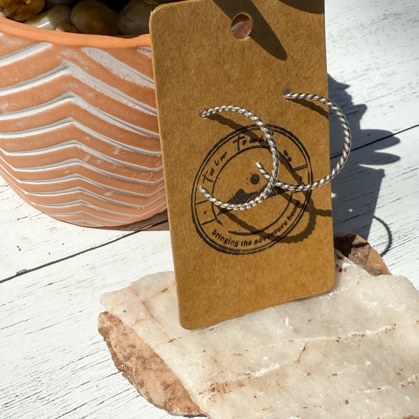 Twin Trails "Twisted Trail" Hoop Earrings