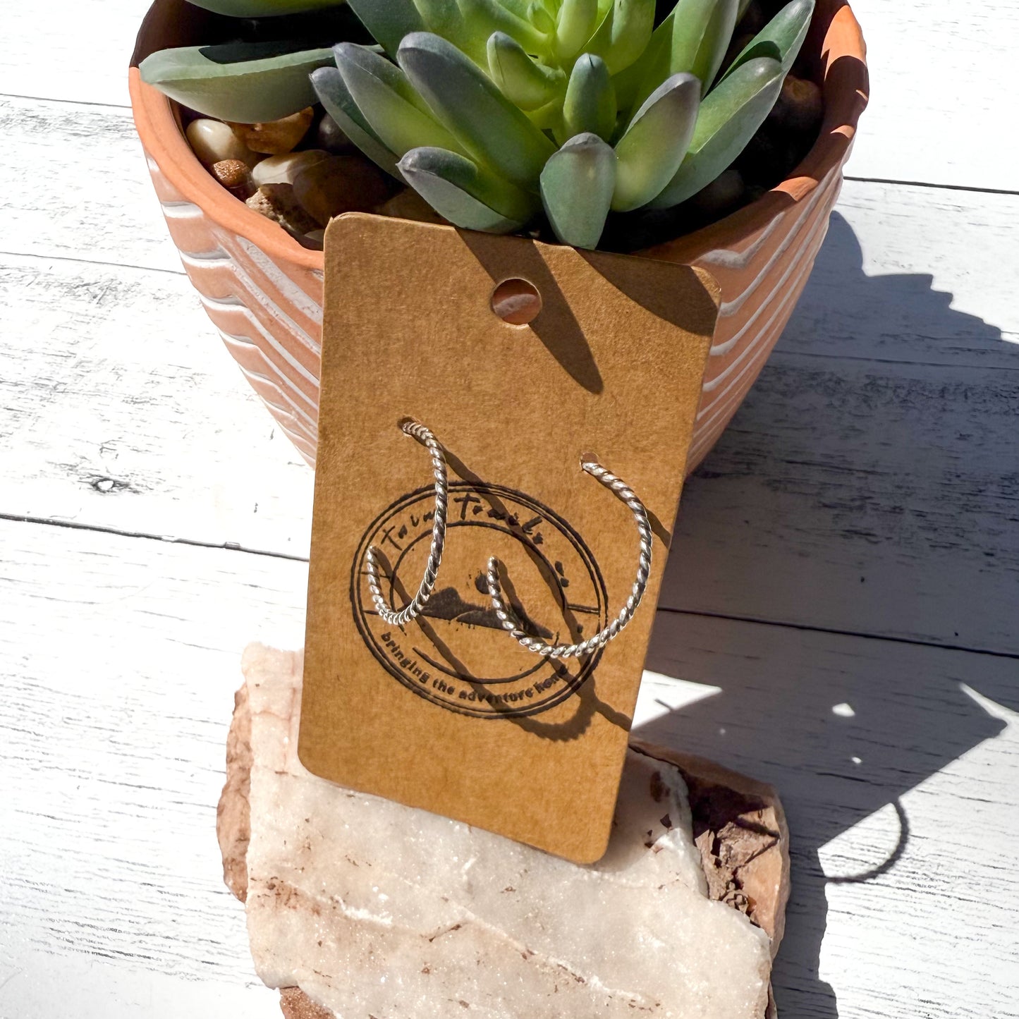 Twin Trails "Twisted Trail" Hoop Earrings