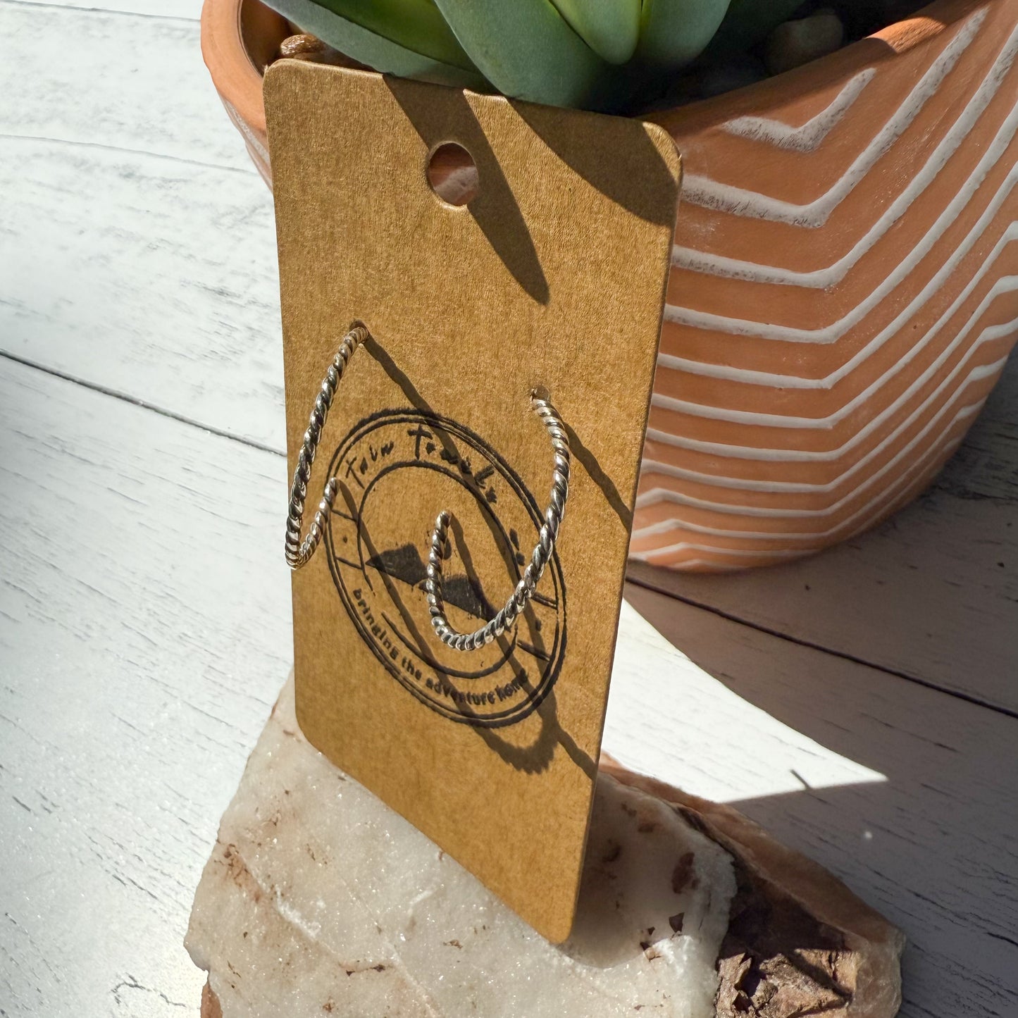 Twin Trails "Twisted Trail" Hoop Earrings